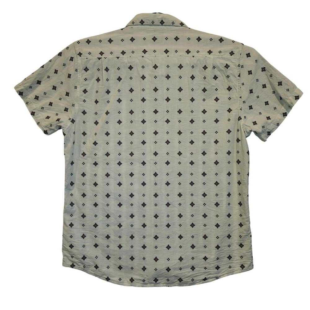 RVCA Mens Slim Fit Short Sleeve Button Up Shirt XL Geometric Print M503VRDD - Picture 2 of 9
